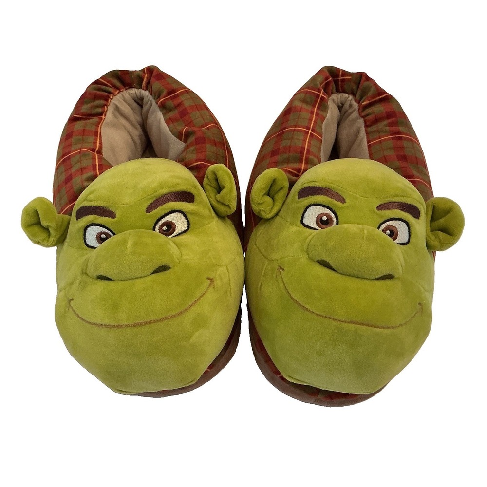 Shrek Slippers Memory Foam Happy Feet Dream Works - Adult Size Large